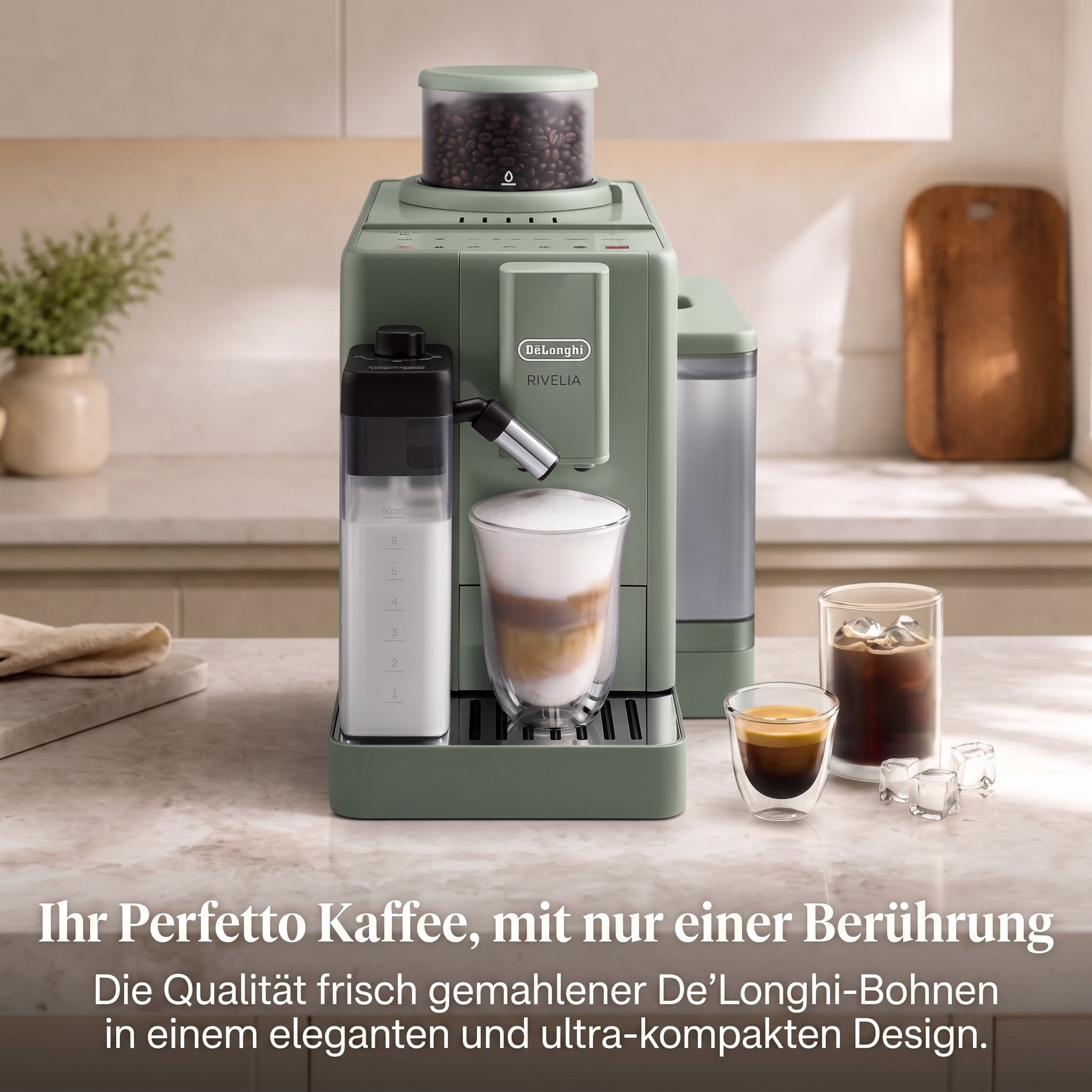De'Longhi Rivelia Start FEB4255.GR 1450 W Kaffeevollautomat Jade Green - Fnac-Cucina-Profi