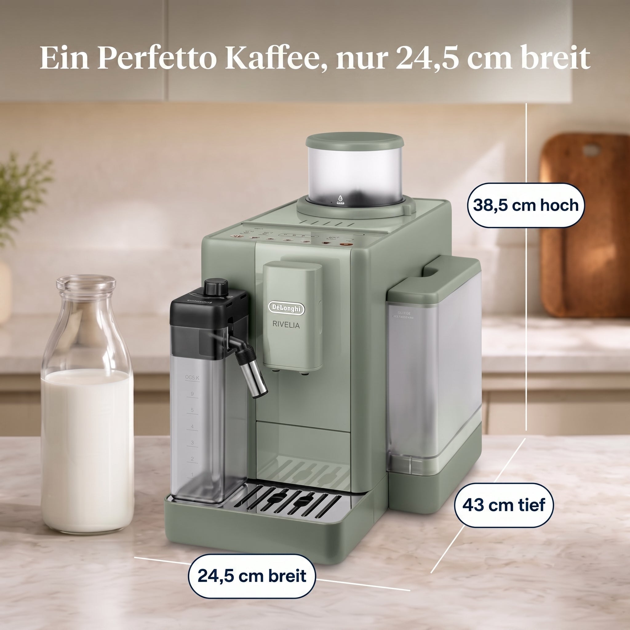 De'Longhi Rivelia Start FEB4255.GR 1450 W Kaffeevollautomat Jade Green - Fnac-Cucina-Profi