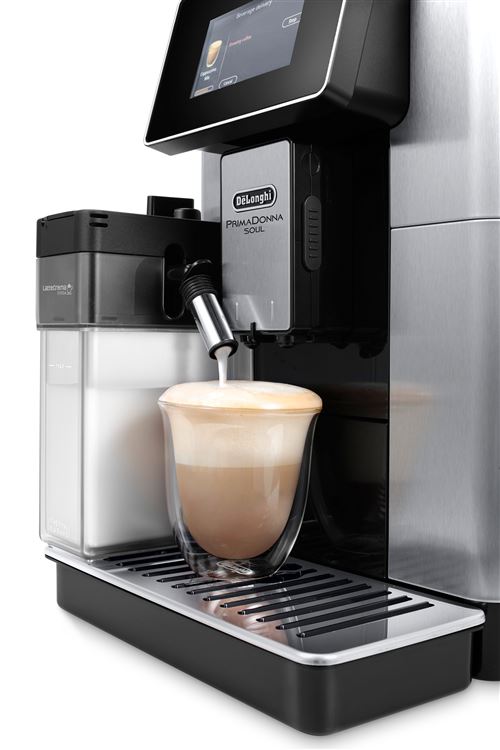 Kaffeevollautomat mit Mahlwerk, 1450 W, Schwarz und Silber De'Longhi PrimaDonna Soul ECAM610.75.MB - Fnac-Cucina-Profi