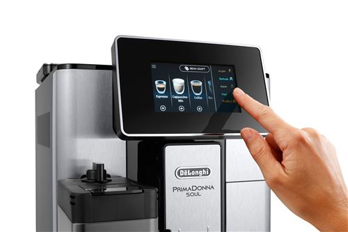 Kaffeevollautomat mit Mahlwerk, 1450 W, Schwarz und Silber De'Longhi PrimaDonna Soul ECAM610.75.MB - Fnac-Cucina-Profi