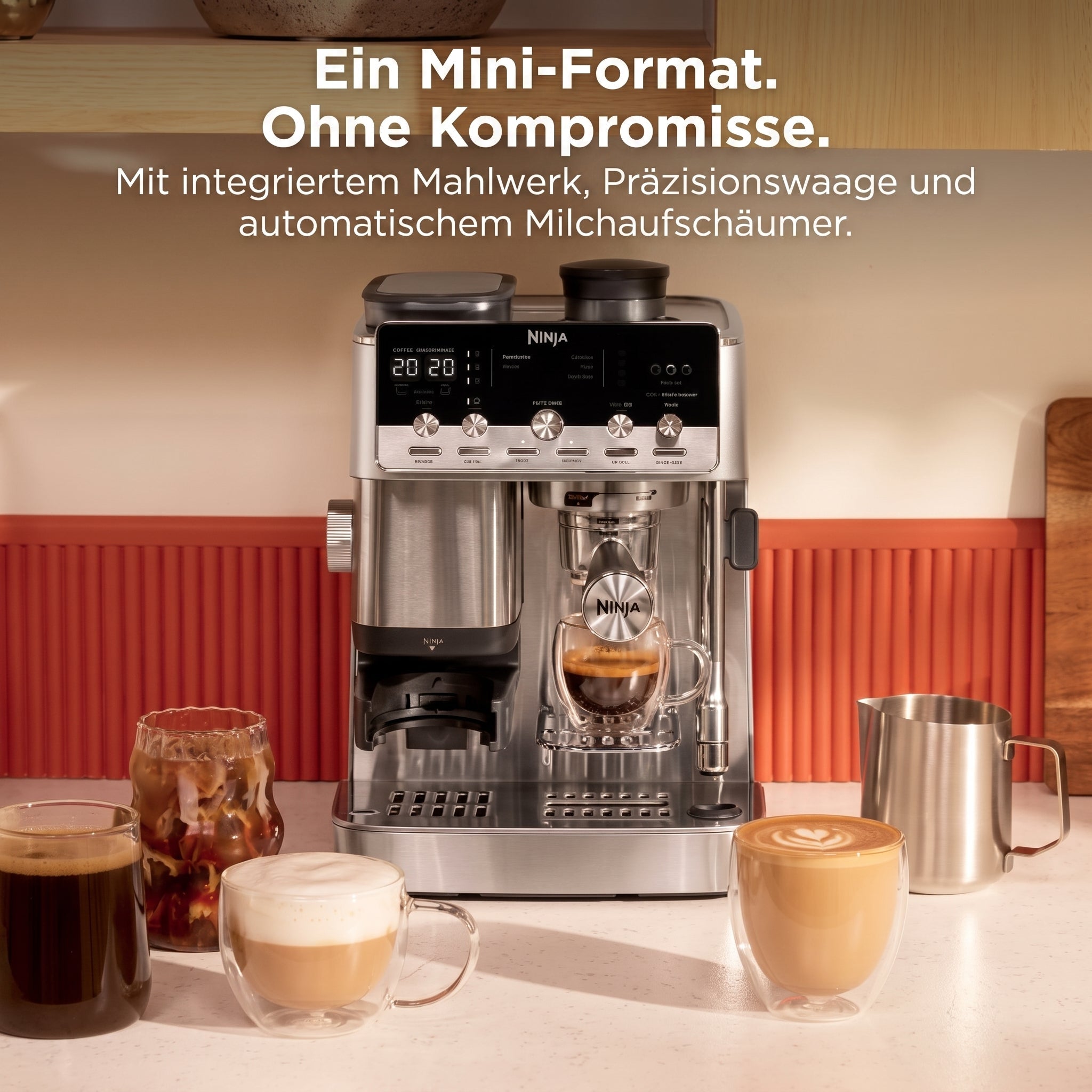 Mini-Espressomaschine 1450 W Edelstahl Ninja Luxe Café - Fnac-Cucina-Profi