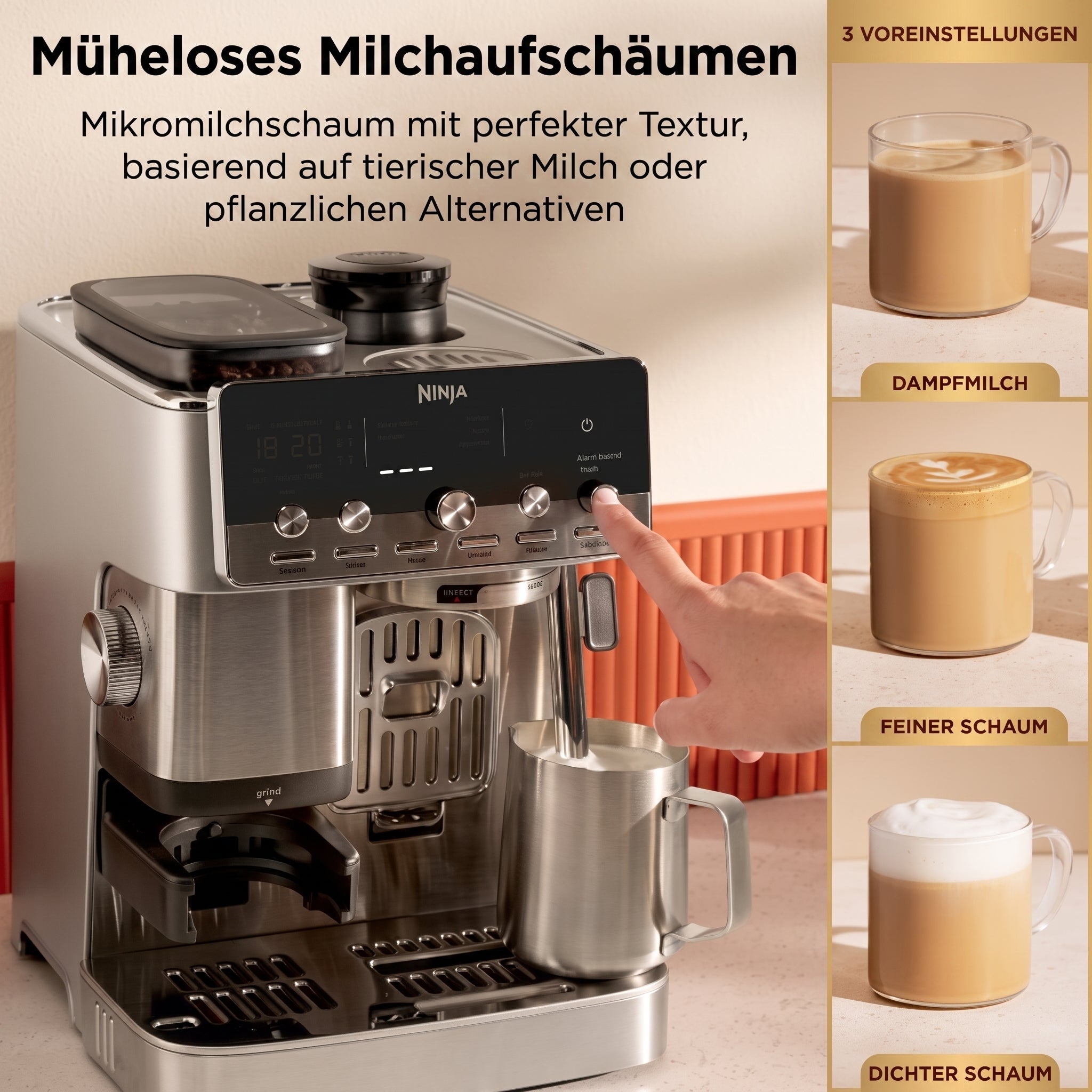 Mini-Espressomaschine 1450 W Edelstahl Ninja Luxe Café - Fnac-Cucina-Profi